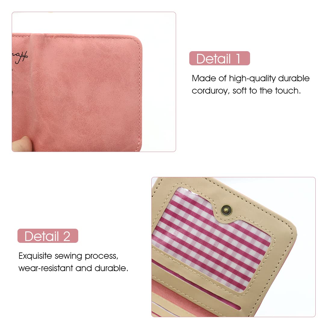 SANNIDHI Pink Corduroy Boy's Wallet () SANNIDHI Pink Corduroy Boy's Wallet ()